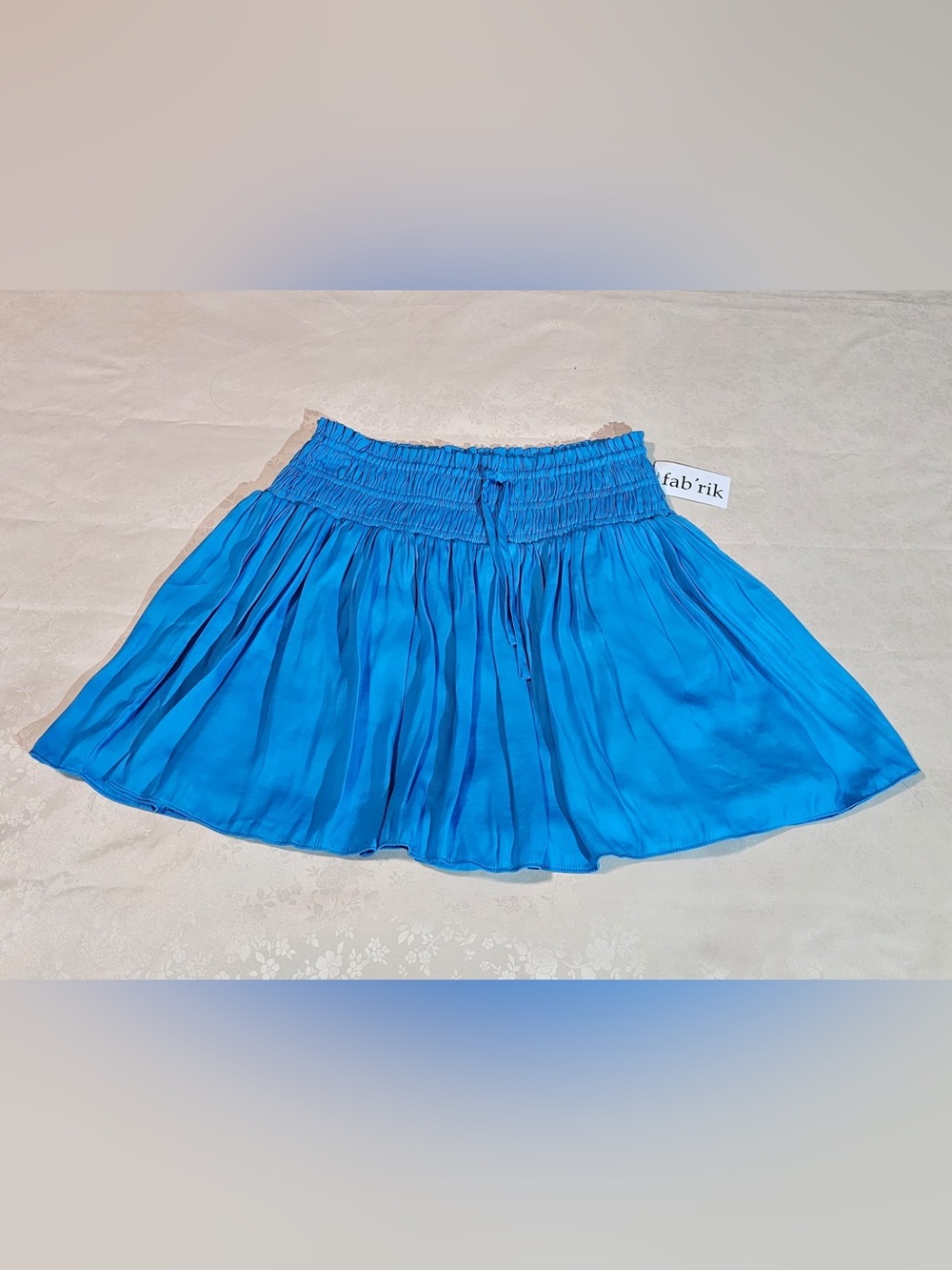 🩵 Fabrik Mischa Smocked Waist Skort Blue Size M